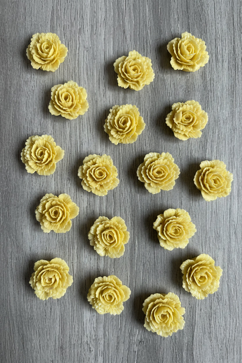 25mm Soft  Flowers - Pack of 10 - Various Colours