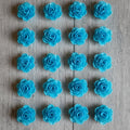 25mm Soft  Flowers - Pack of 10 - Various Colours