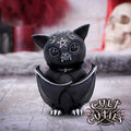 Beelzebat 9.6cm black bat figurine with folded wings, small fangs and silver pentagram and crescent moon details.