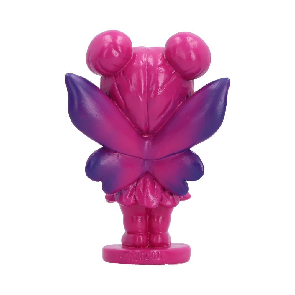Spirit Fairy Beatrix figurine with pink hair, purple wings, small horns and a skull-style face.