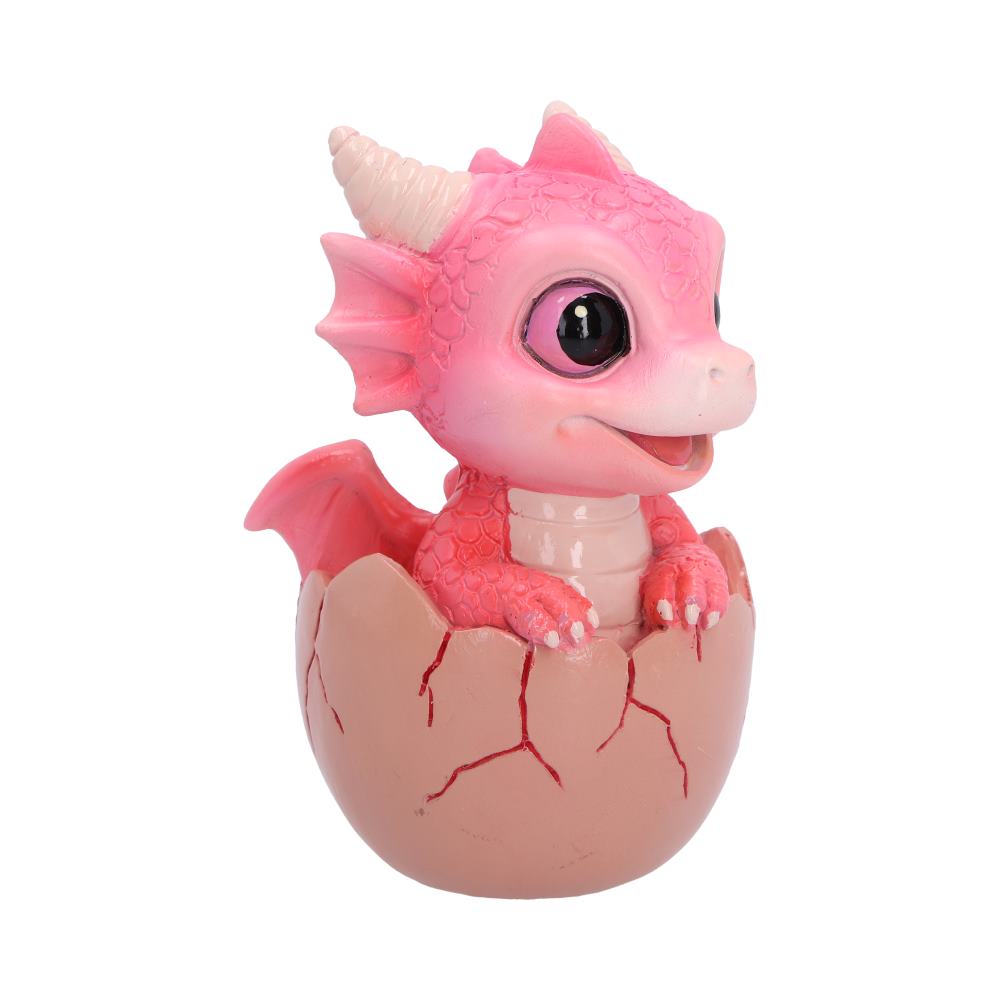 Shellbound pink dragon figurine emerging from a cracked egg.