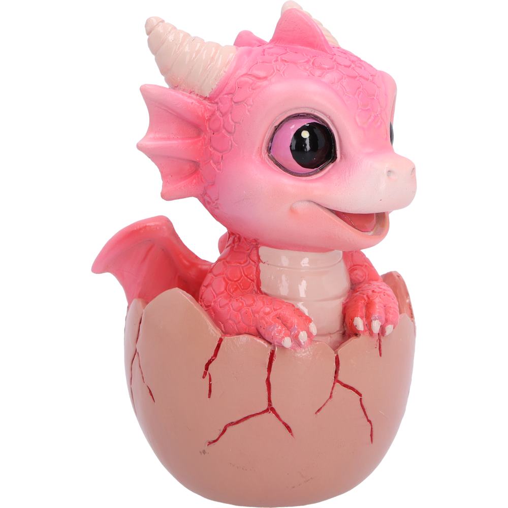 Shellbound pink dragon figurine emerging from a cracked egg.