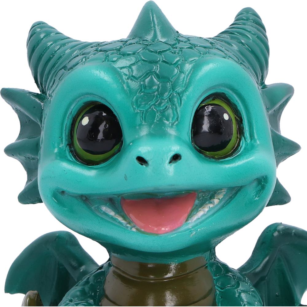 Shellbound green dragon figurine emerging from a cracked egg